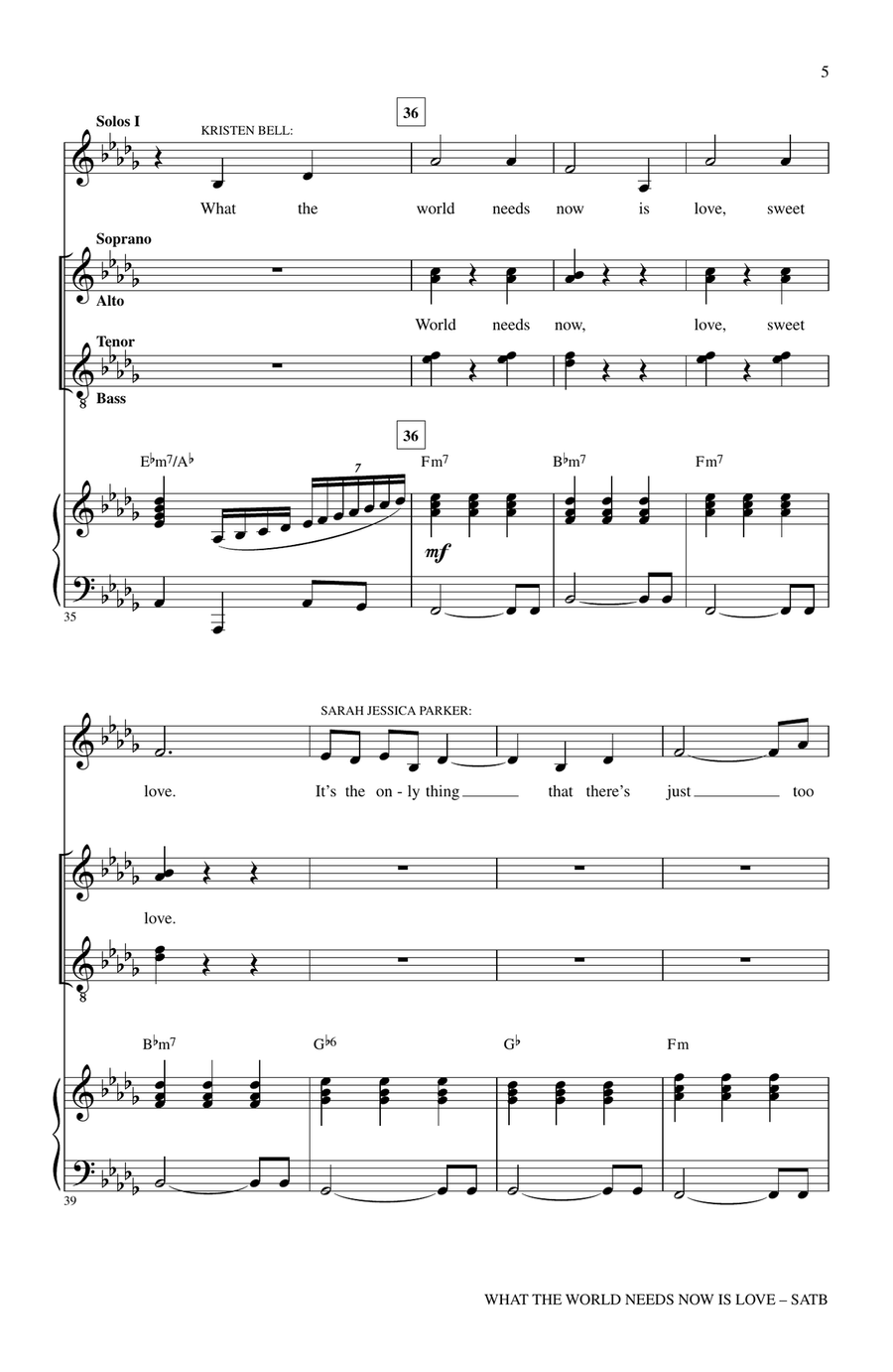 What The World Needs Now Is Love 4-Part scores gallery preview page 4