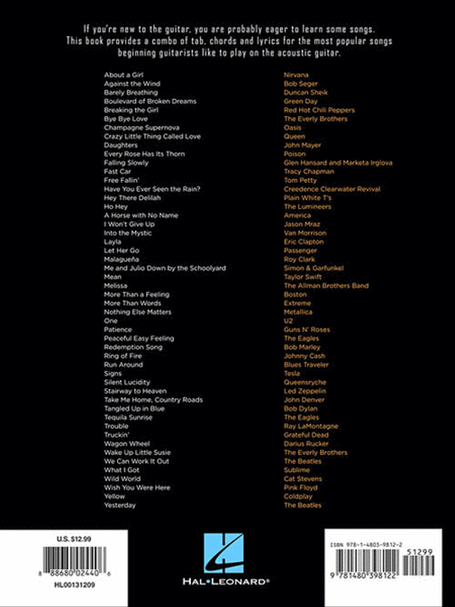 First 50 Songs You Should Play on Acoustic Guitar Acoustic Guitar scores gallery preview page 8