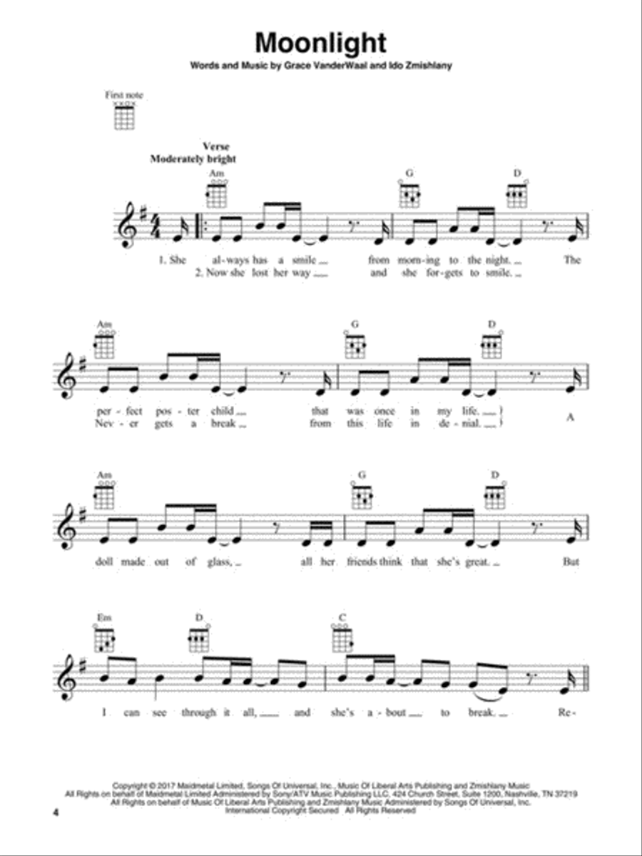 Grace Vanderwaal - Just the Beginning Ukulele scores gallery preview page 3