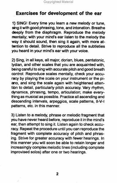 Ear Training For The Jazz Musician - By Harry Pickens