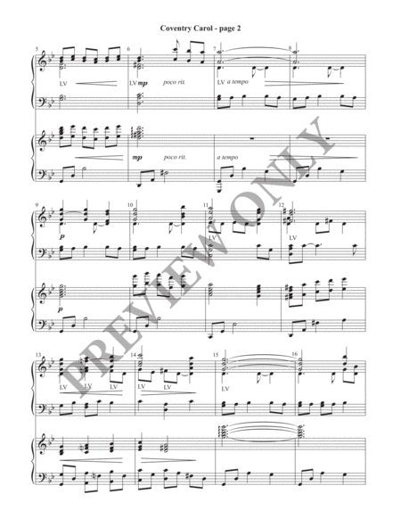 Coventry Carol Director's Score (Print) image number null
