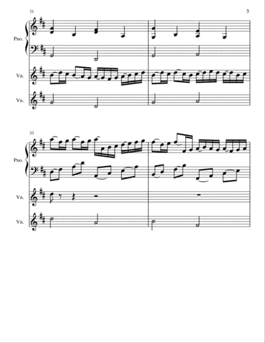 Canon in D Piano scores gallery preview page 5