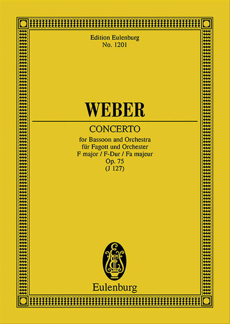 Bassoon Concerto in F Major, Op. 75 Orchestra scores gallery preview page 1