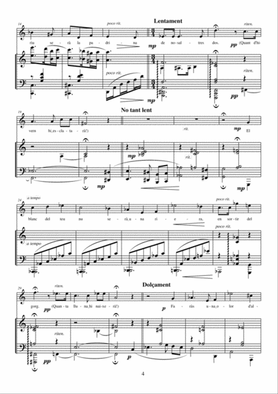 Cinc cançons de la lluna al barret Voice scores gallery preview page 6