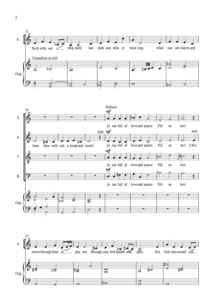 A Flock without a Shepherd 4-Part scores gallery preview page 2
