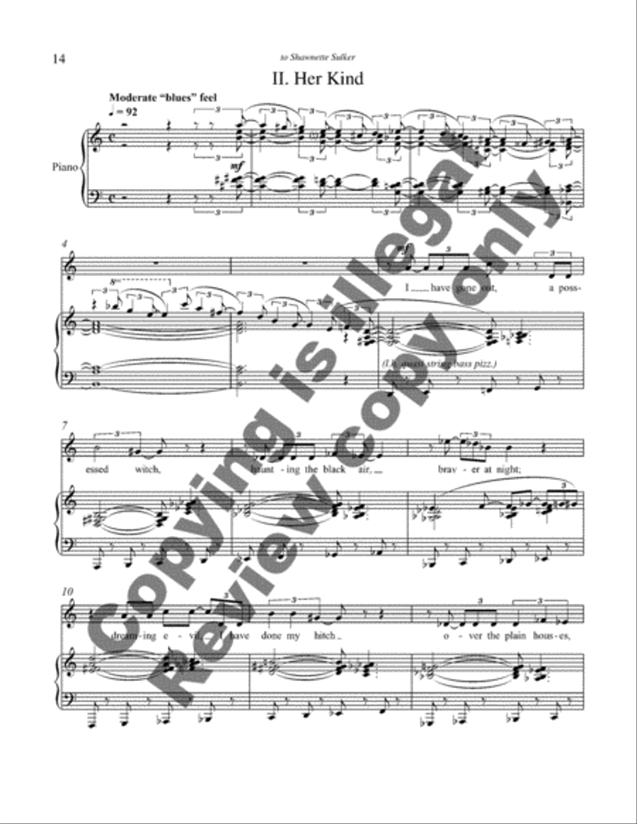 Sexton Songs Piano, Vocal scores gallery preview page 9