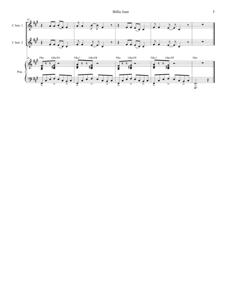 Billie Jean (Duet for C-Instruments) image number null