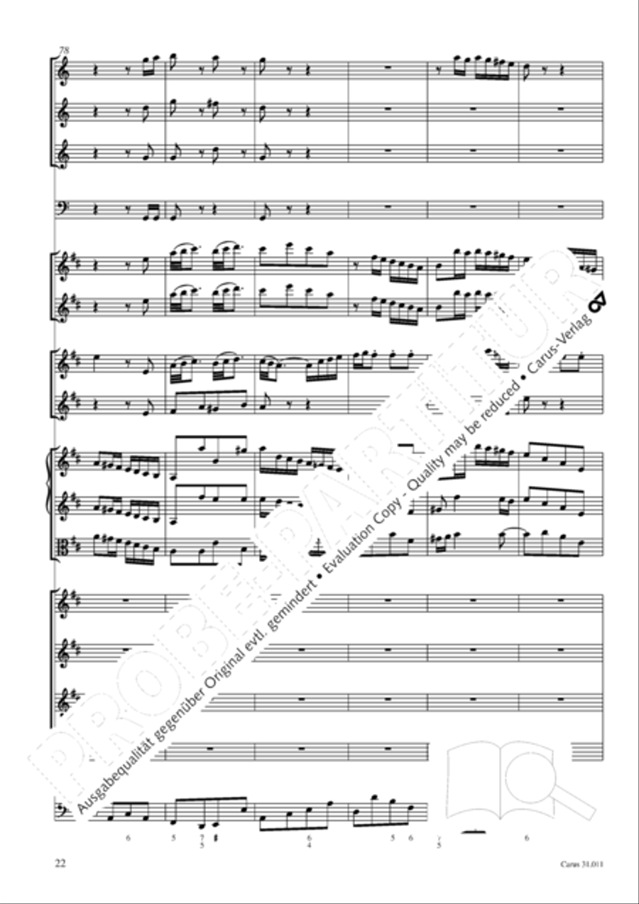 Lobet Gott in seinen Reichen (Himmelfahrtsoratorium) 4-Part scores gallery preview page 23