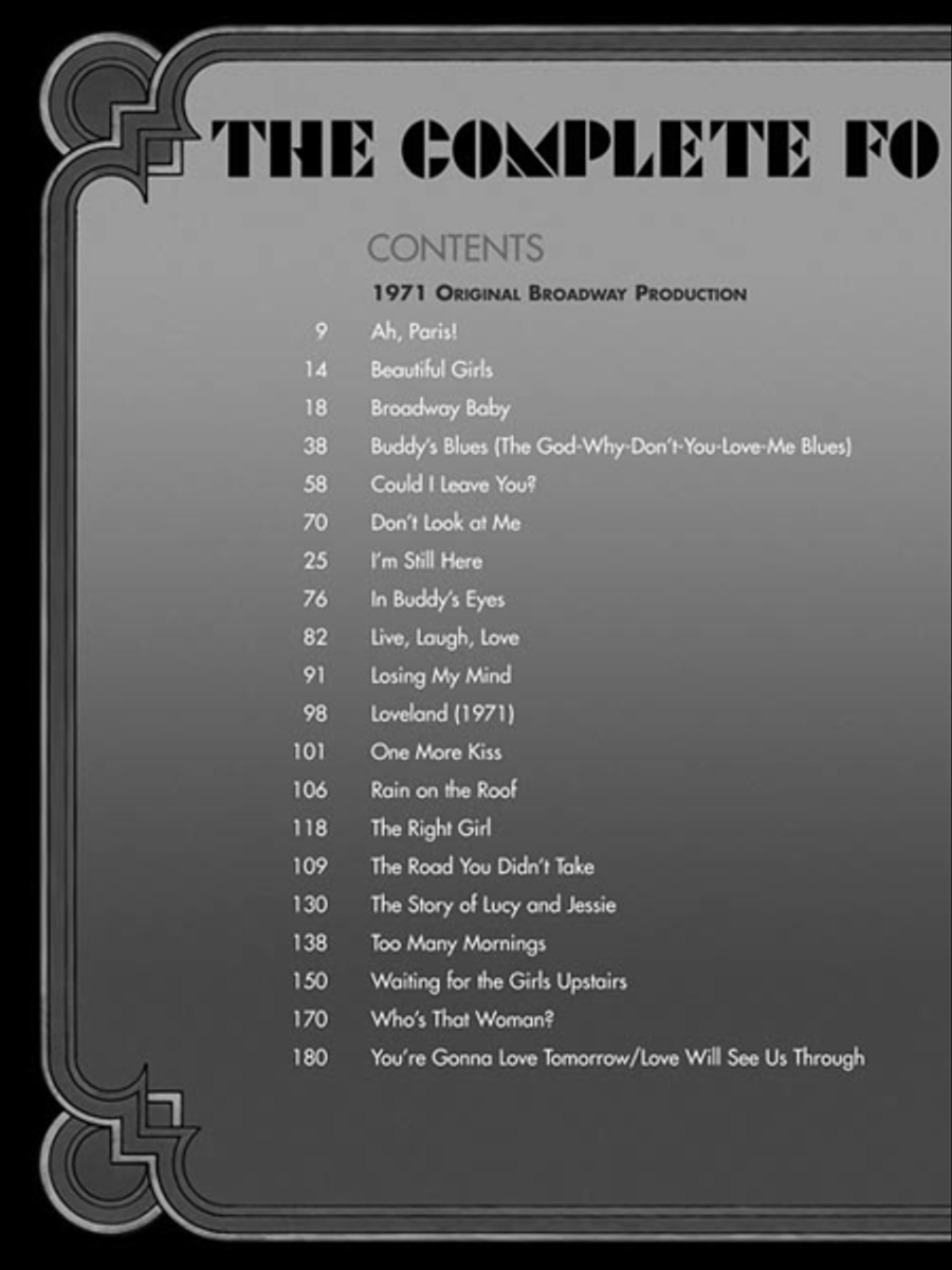 Follies – The Complete Collection Piano, Vocal, Guitar scores gallery preview page 3