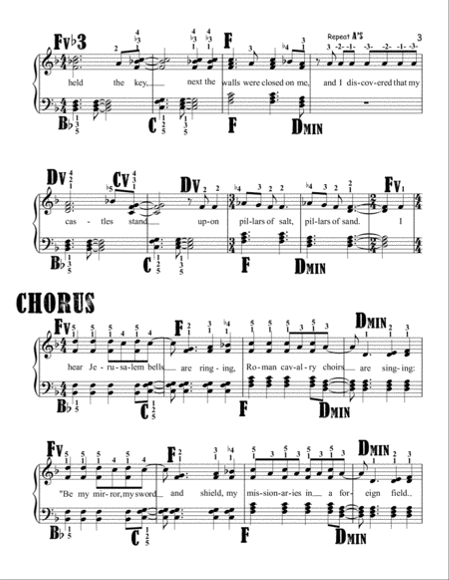 Viva La Vida Easy Piano scores gallery preview page 3