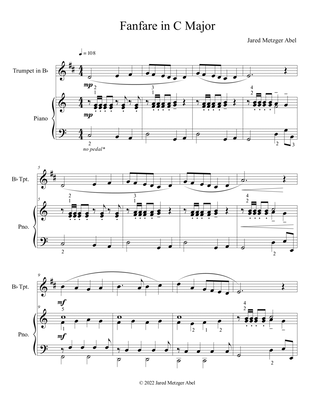 Book cover for Fanfare in C Major (Trumpet and Piano)