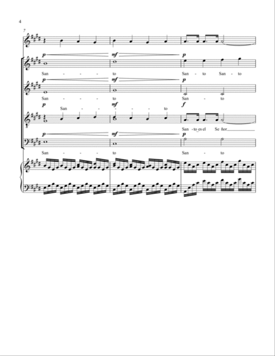 Santo (1997) - Juan Guerra Gonzalez Choir scores gallery preview page 4