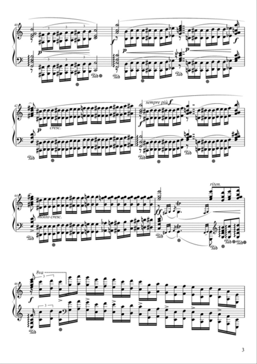 Nocturne Opus 48 No. 1 in C Minor Piano Solo scores gallery preview page 3