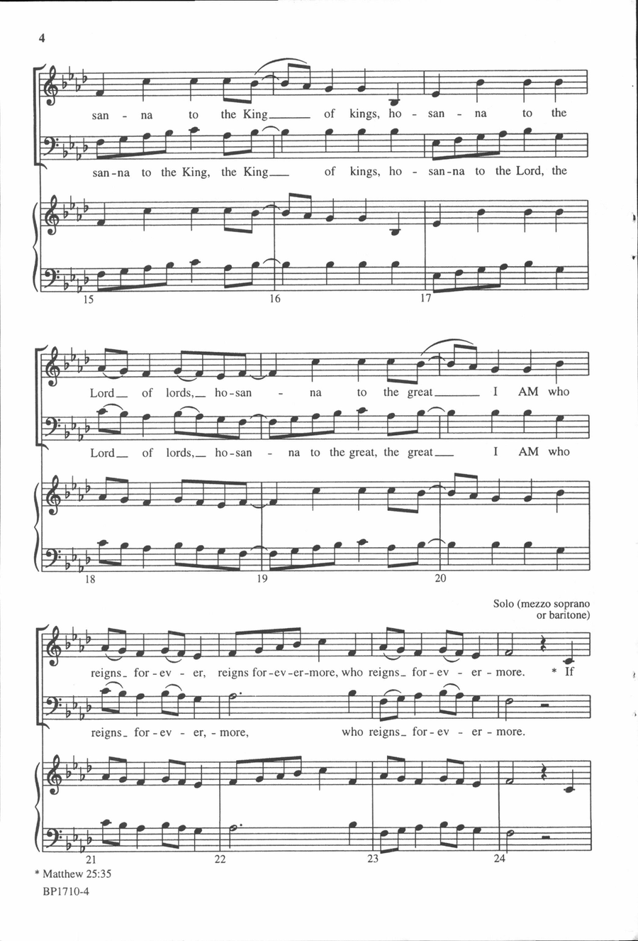 Hosanna to the King Hosanna to the King 4-Part scores gallery preview page 3