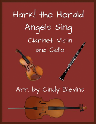 Book cover for Hark! the Herald Angels Sing, Clarinet, Violin and Cello Trio