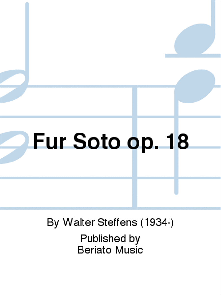 Fur Soto op. 18 Fur Soto op. 18 Guitar scores gallery preview page 1