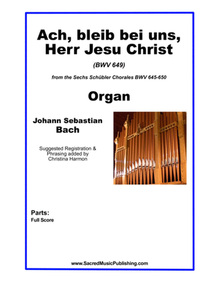 Book cover for Ach bleib bei uns Herr Jesu Christ- Organ