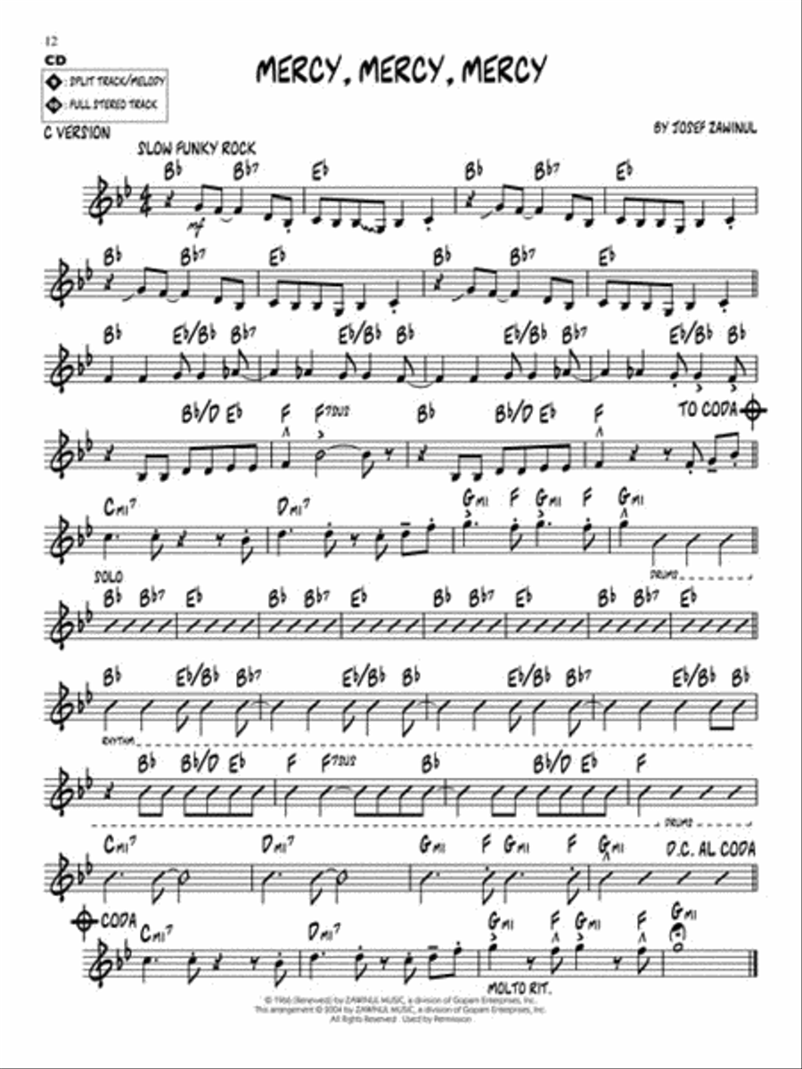 Joe Zawinul C Instrument scores gallery preview page 5