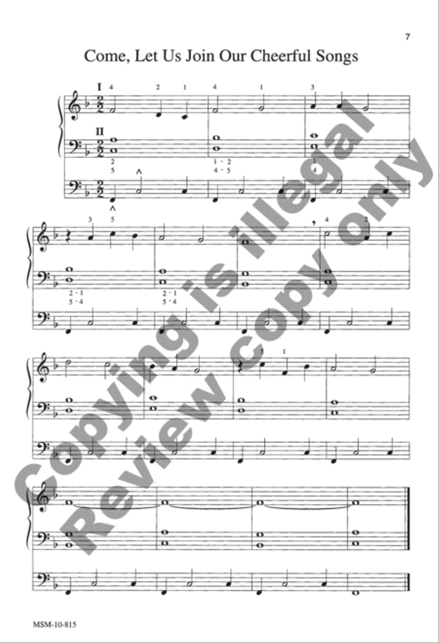 Easy Hymn Settings, General Set 1 Organ scores gallery preview page 5
