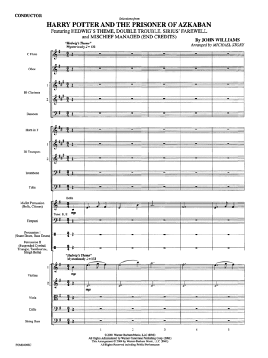 Harry Potter and the Prisoner of Azkaban Full Orchestra scores gallery preview page 3