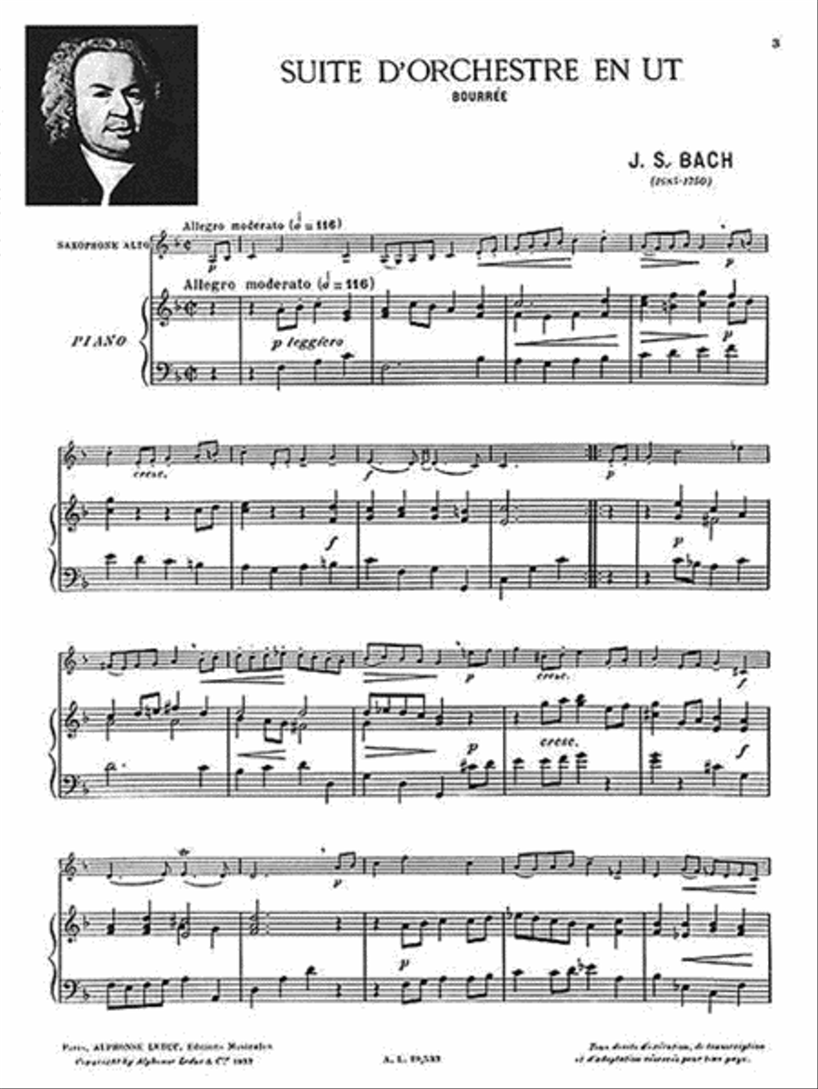 Pieces Celebres Vol.3 (saxophone-alto & Piano) Saxophone scores gallery preview page 3