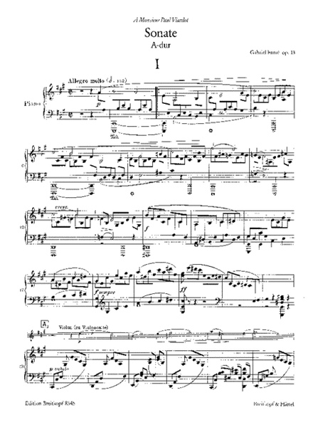 Sonata in A major Op. 13