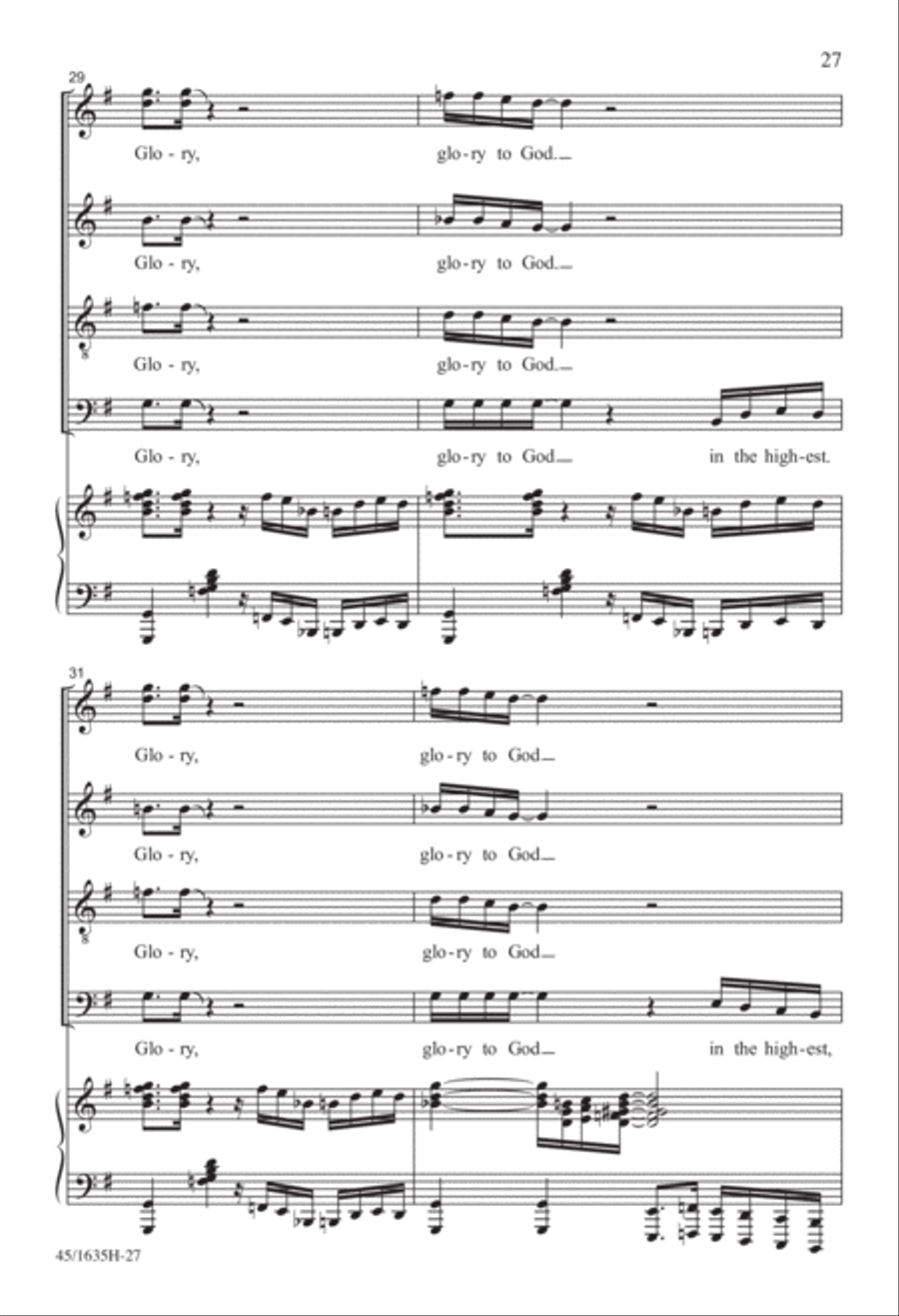 Mass: A Celebration of Love and Joy 4-Part scores gallery preview page 17