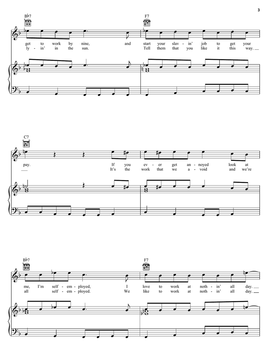 Takin' Care Of Business Takin' Care Of Business Piano, Vocal, Guitar scores gallery preview page 3