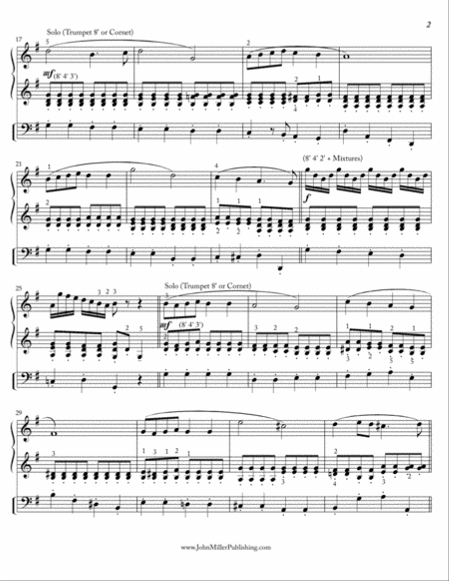 Thine Be the Glory / Arrival of the Queen of Sheba Organ scores gallery preview page 2