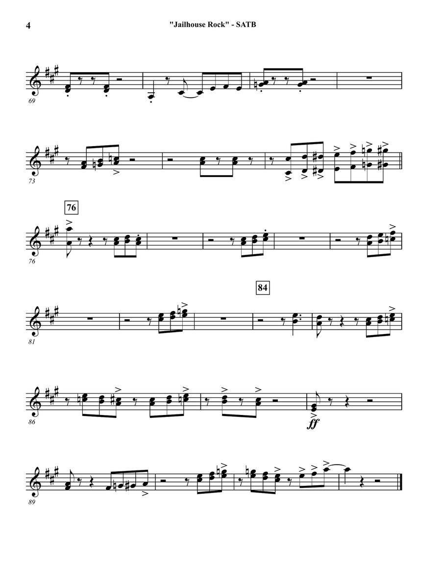 Jailhouse Rock Concert Band scores gallery preview page 4