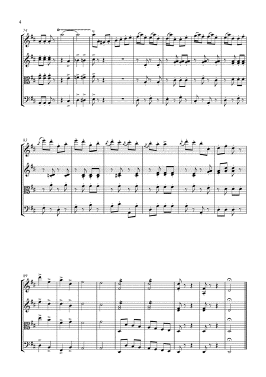 Annen-Polka Annen-Polka String Quartet scores gallery preview page 5