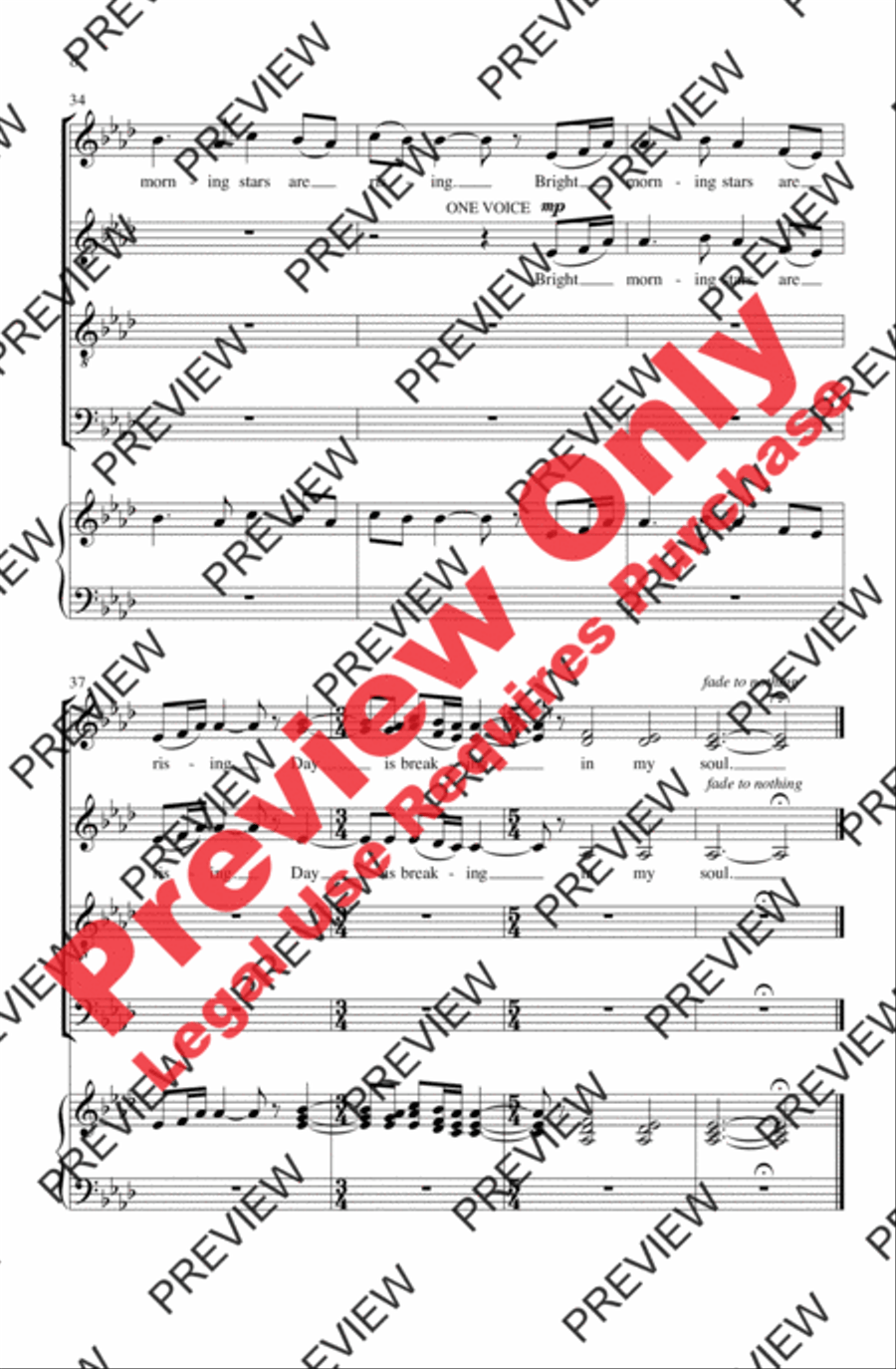 Bright Morning Stars Bright Morning Stars 4-Part scores gallery preview page 8