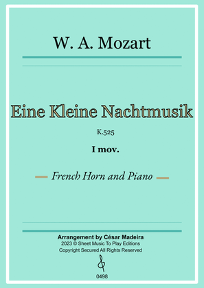 Book cover for Eine Kleine Nachtmusik (1 mov.) - French Horn and Piano (Full Score and Parts)