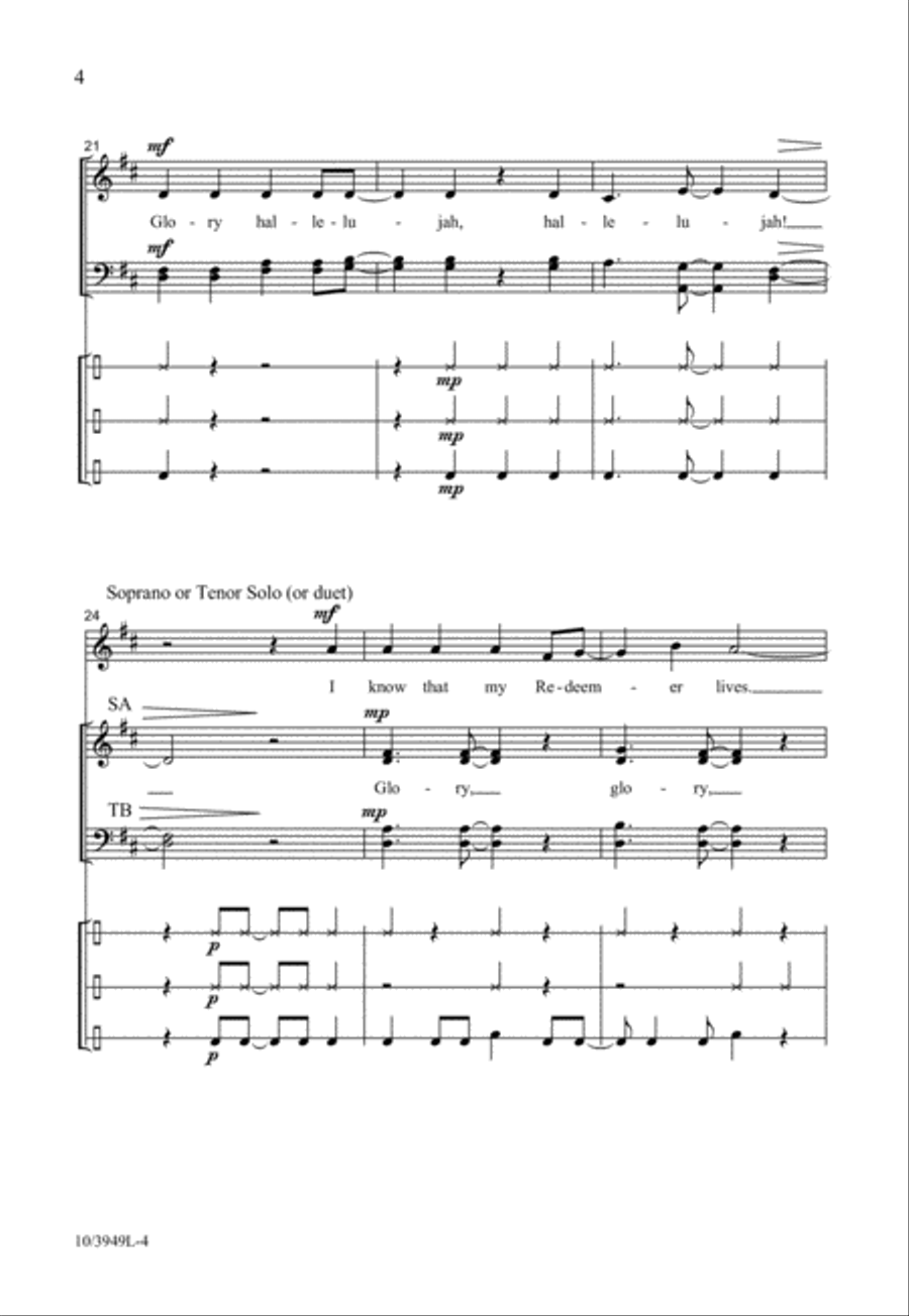 Glory, Hallelujah! Glory, Hallelujah! 4-Part scores gallery preview page 4