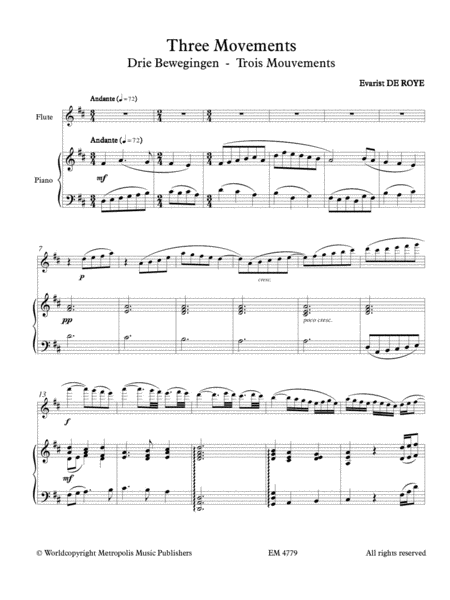 Three Movements for Flute and Piano