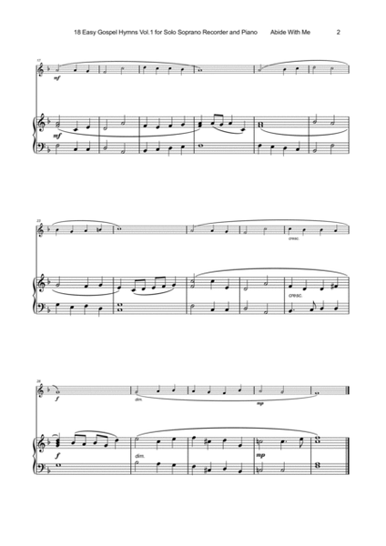 18 Gospel Hymns Vol.1 for Solo Soprano Recorder and Piano