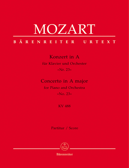 Concerto in A major for Piano and Orchestra, No. 23