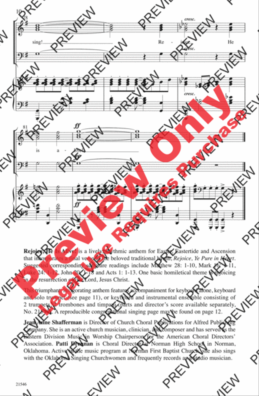 Rejoice, He Is Alive! Rejoice, He Is Alive! 3-Part scores gallery preview page 10