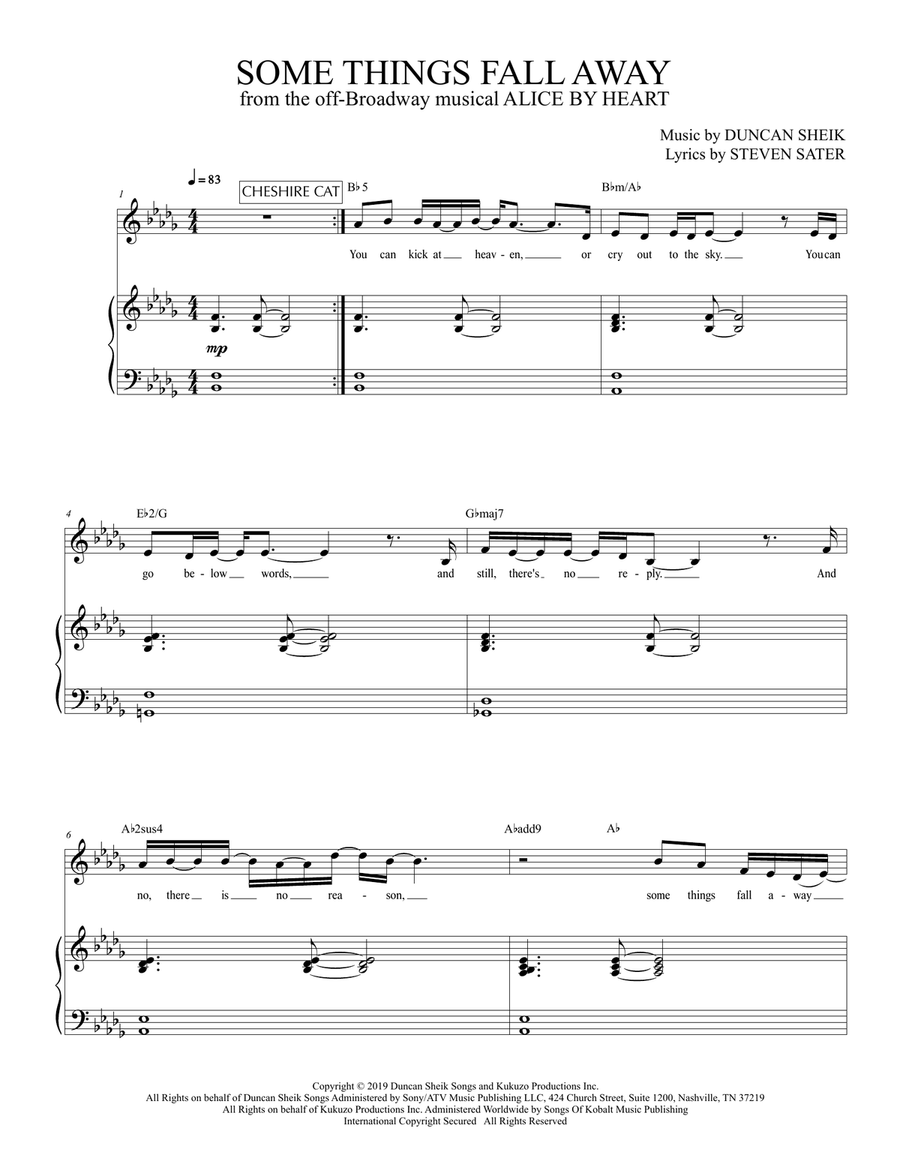 Some Things Fall Away (from Alice By Heart) Voice scores gallery preview page 1