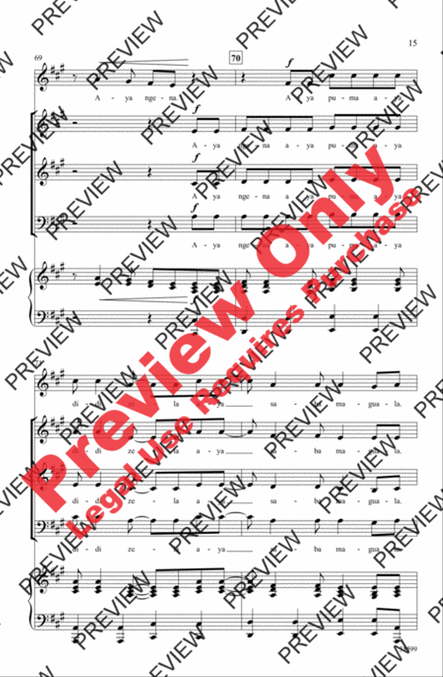 Aya Ngena Aya Ngena 3-Part scores gallery preview page 15