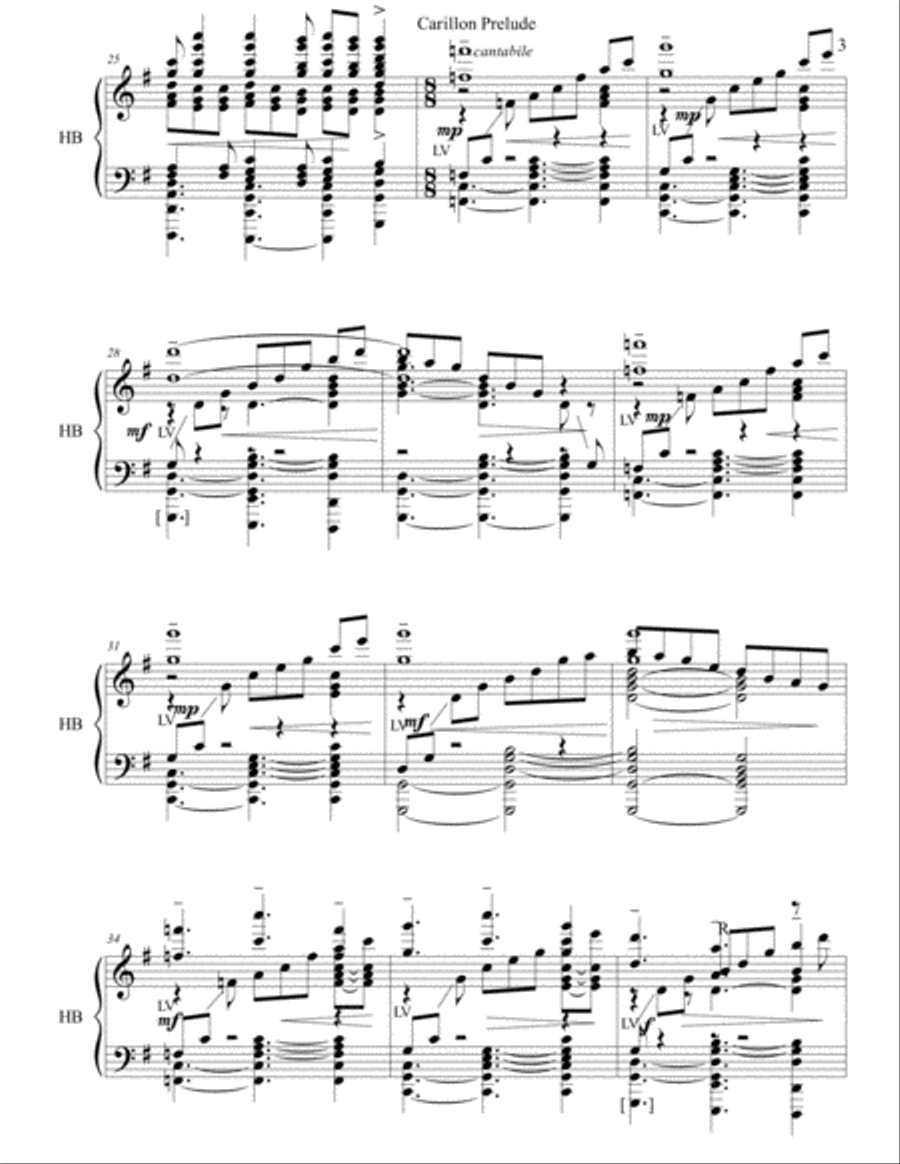 Carillon Prelude Handbell Choir scores gallery preview page 3