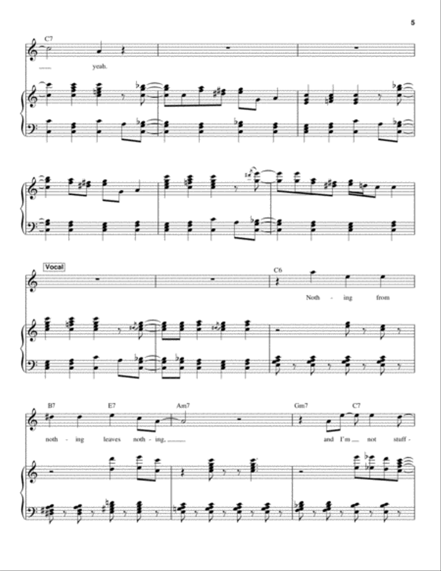 Nothing From Nothing Piano scores gallery preview page 5