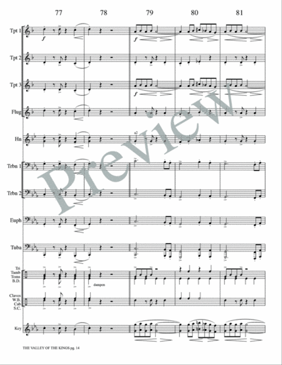 The Valley of the Kings The Valley of the Kings Small Ensemble scores gallery preview page 16