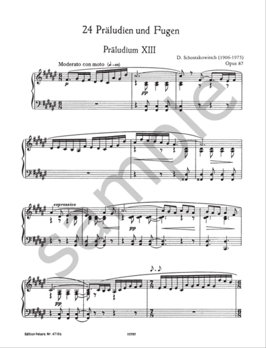 24 Preludes and Fugues Op. 87 for Piano Piano scores gallery preview page 3