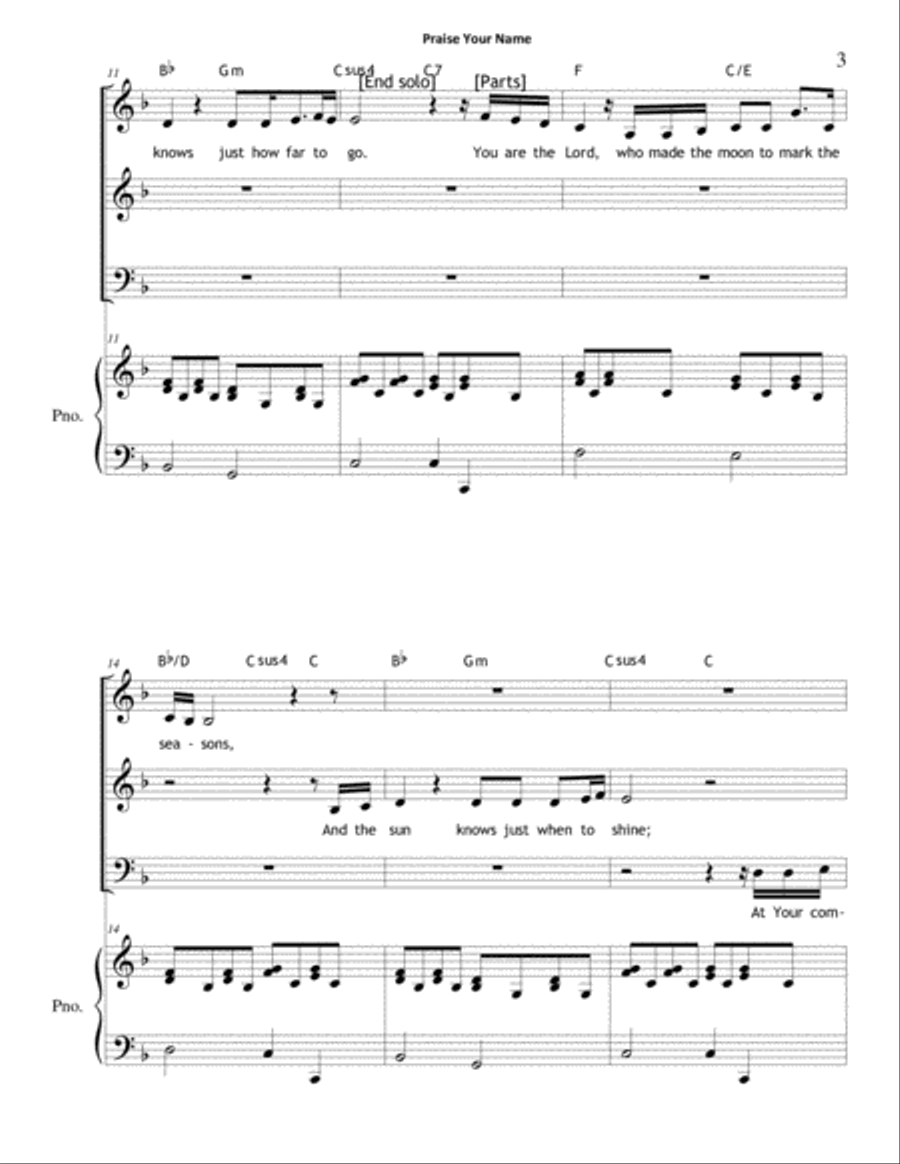 Praise Your Name 3-Part scores gallery preview page 3