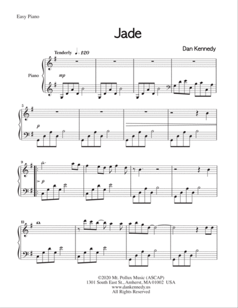 Jade (Easy Piano) Easy Piano scores gallery preview page 2