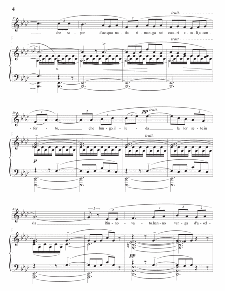 PIZZETTI: I pastori (transposed to F minor) Voice scores gallery preview page 5