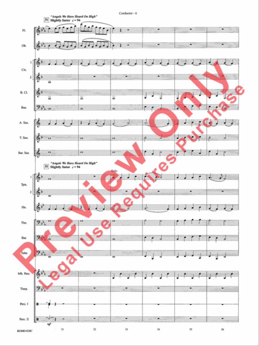 Christmas Around the World Concert Band scores gallery preview page 9