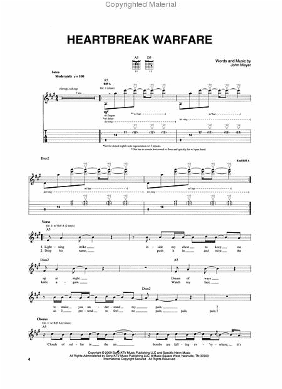 John Mayer – Battle Studies Classical Guitar scores gallery preview page 2