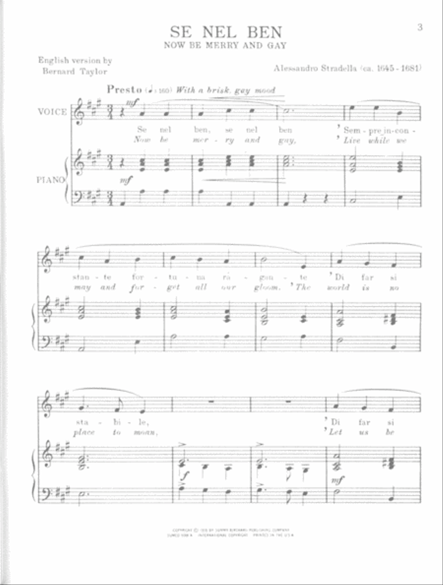Classic Songs -- Italian, French & English Voice scores gallery preview page 6